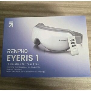 RENPHO Eyeris 1 Eye Massager RF-EM001R Heat Bluetooth w/ Remote New Open Box